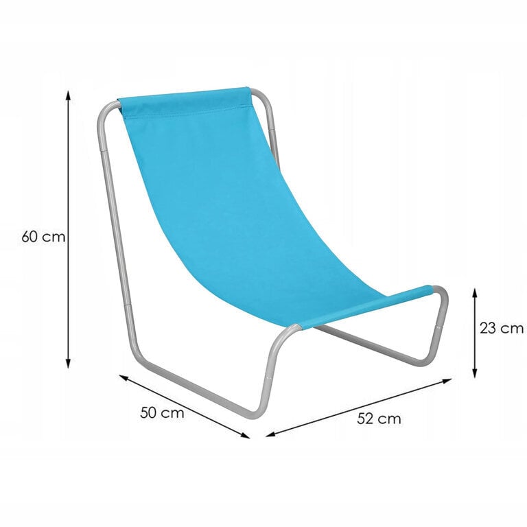 Saliekams pludmales krēsls, Omimar, zils cena un informācija | Dārza krēsli | 220.lv