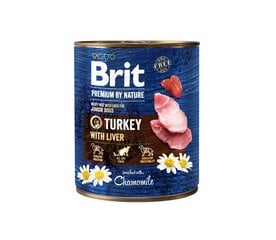 Brit Premium by Nature Turkey with Liver влажный корм для собак, 800 g цена и информация | Brit Premium Для собак | 220.lv