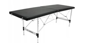 Складной портативный алюминиевый массажный стол I-Coucou, черный цена и информация | Мебель для салонов красоты | 220.lv