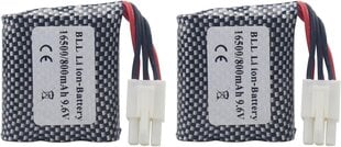 Uzlādējams litija jonu akumulators 9,6V 800mAh 20C, 2 gab. cena un informācija | Baterijas | 220.lv