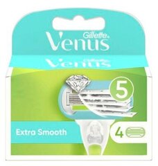Набор сменных насадок Gillette Venus Extra Smooth, 4 шт. цена и информация | Косметика и средства для бритья | 220.lv