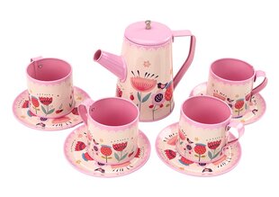 Kafijas/tējas servīzes komplekts, 12 gab., rozā krāsā cena un informācija | Rotaļlietas meitenēm | 220.lv