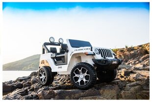 Одноместный электрический джип Jeep Wrangler Rubicon, белый цена и информация | Электромобили для детей | 220.lv