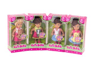 Mini lelle ar krāsainu kucēnu cena un informācija | Rotaļlietas meitenēm | 220.lv