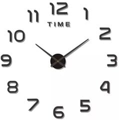 DIY sienas pulkstenis, melns cena un informācija | Pulksteņi | 220.lv