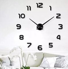 DIY sienas pulkstenis, melns cena un informācija | Pulksteņi | 220.lv