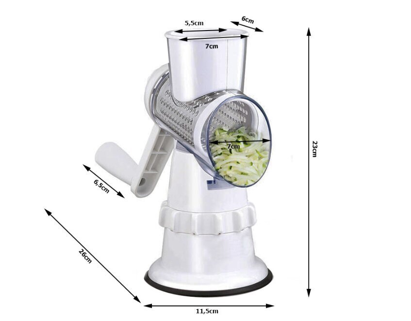 Daudzfunkcionāls dārzeņu griezējs, balts cena un informācija | Virtuves piederumi | 220.lv