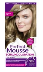 Matu krāsa Schwarzkopf Perfect Mousse 800 Medium Blonde cena un informācija | Matu krāsas | 220.lv