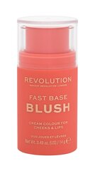 Vaigu sārtums Makeup Revolution London Fast Base Blush Peach, 14g cena un informācija | Bronzeri, vaigu sārtumi | 220.lv