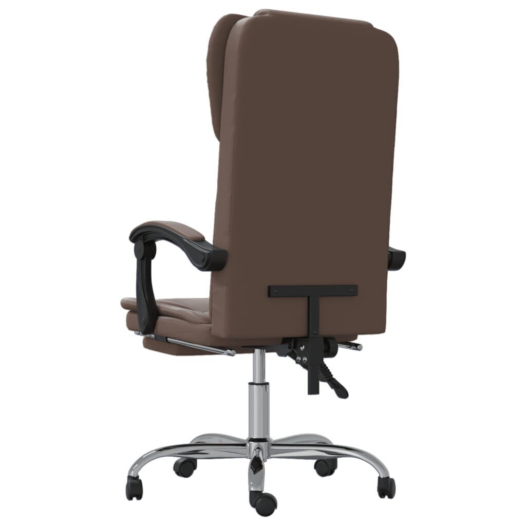 Atlaižams biroja krēsls, Mākslīgā āda, brūns cena un informācija | Biroja krēsli | 220.lv