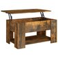 Kafijas galdiņš, kūpināts ozols, 79x49x41cm, apstrādāts koks cena un informācija | Žurnālgaldiņi | 220.lv