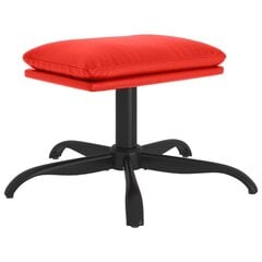 Kāju krēsls, Mākslīgā āda, 60x60x39cm, sarkans cena un informācija | Sēžammaisi, pufi | 220.lv