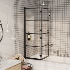 Saliekamā dušas starpsiena, 100x140 cm cena un informācija | Dušas durvis, dušas sienas | 220.lv