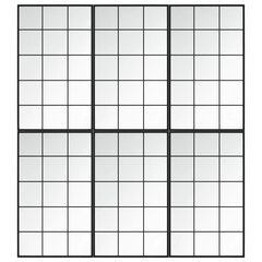 Spogulis vidaXL, 60x0,3x100 cm, melns cena un informācija | Spoguļi | 220.lv