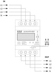Elektroenerģijas skaitītājs, divvirzienu LE-03-FPV-RST atiestatīšana cena un informācija | Elektrības slēdži, rozetes | 220.lv