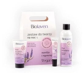 Sejas kopšanas komplekts Biolaven sievietēm: nakts krēms, 50 ml + acu krēms,15 ml + micelārais ūdens, 200 ml cena un informācija | Sejas krēmi | 220.lv