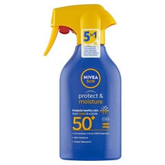 Saules aizsargkrēms Nivea Sun Protect & Moisture Trigger Spray Spf 50, 270 ml cena un informācija | Sauļošanās krēmi | 220.lv