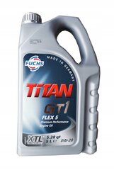 Eļļa Titan GT1 FLEX 5 0W-20 5l (602008138) cena un informācija | Motoreļļas | 220.lv