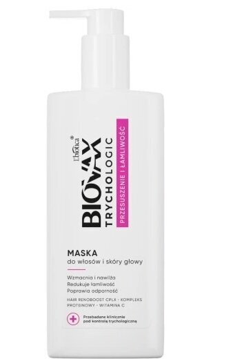 Matu maska ​​bojātiem un taukainiem matiem Biovax Trychologic, 200 ml cena un informācija | Kosmētika matu stiprināšanai | 220.lv