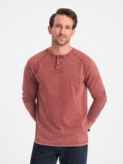 T-krekls vīriešiem Ombre Clothing om-lswl-22fw-001, sarkans cena un informācija | Vīriešu T-krekli | 220.lv