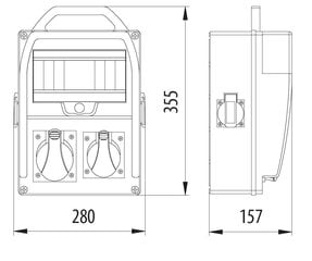 R-BOX 300R 1x32A/5P 1x230V L-0-P 9S распределительное устройство - B.18.300-6W цена и информация | Электрические выключатели, розетки | 220.lv