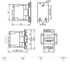 Контактор 50A 110V AC 3NO+(1NO+1NC) - TR1D5011F7 цена и информация | Системы безопасности, контроллеры | 220.lv