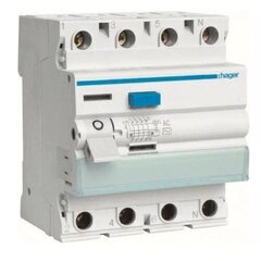 Автоматический выключатель остаточного тока CDC425J 25A 30mA AC 4P Hager цена и информация | Электрические выключатели, розетки | 220.lv