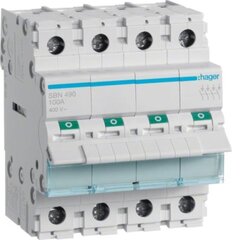 Выключатель-разъединитель SBN490 100A 4P Hager цена и информация | Электрические выключатели, розетки | 220.lv