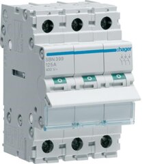 Изолирующий выключатель-разъединитель SBN399 125A 3P Hager цена и информация | Электрические выключатели, розетки | 220.lv