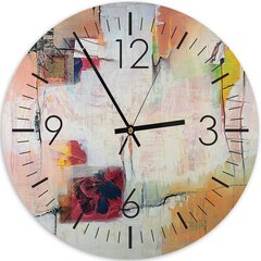 Sienas pulkstenis Akvareļu abstrakcija цена и информация | Часы | 220.lv