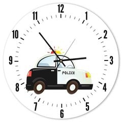 Sienas pulkstenis Policijas auto cena un informācija | Pulksteņi | 220.lv