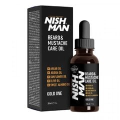 Bārdas un ūsu kopšanas eļļa Nishman Beard & Mustache Care Oil vīriešiem, 30 ml цена и информация | Косметика и средства для бритья | 220.lv