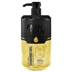 Skūšanās želeja Nishman Shaving Gel N.8 Gold One vīriešiem, 1000 ml цена и информация | Косметика и средства для бритья | 220.lv