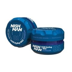 Matu veidošanas vasks Nishman Hair Styling Wax 01 GumGum vīriešiem, 30 ml cena un informācija | Matu veidošanas līdzekļi | 220.lv