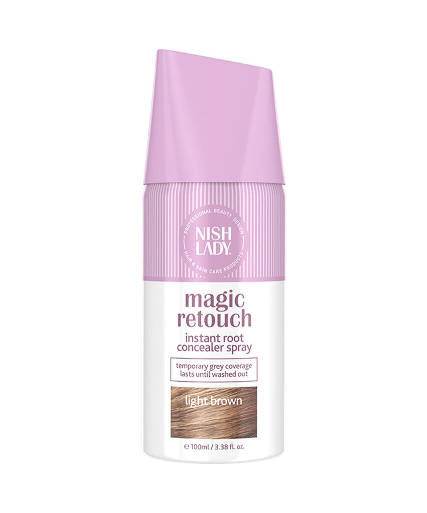 Sprejs ataugušām matu saknēm Nishlady Magic Retouch Spray, Light Brown, 100 ml цена и информация | Matu krāsas | 220.lv