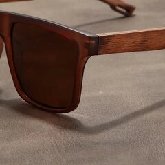 Очки в стиле ретро из орехового дерева цена и информация | Женские солнцезащитные очки | 220.lv