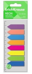 Plastmasas indeksi-marķieri ErichKrause Neon Arrow, 12x45 mm, 200 loksnes cena un informācija | Kancelejas preces | 220.lv
