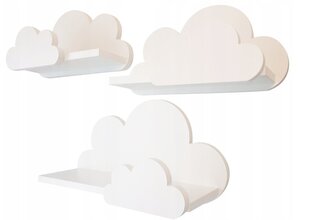 Полки Cloud Moliland Moli Prestige белые, 3 шт. цена и информация | Полки для книг и игрушек | 220.lv