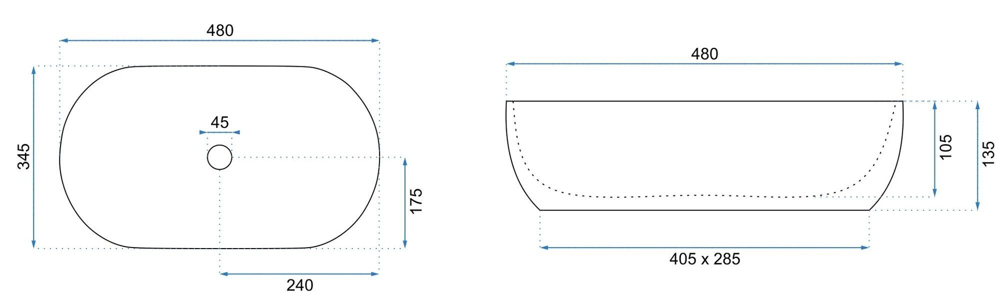 Rea galda izlietne, 110cm cena un informācija | Izlietnes | 220.lv