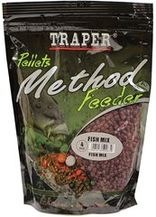 Прикормка TRAPER Method Feeder Pellets Fish Mix 4мм 500г цена и информация | Прикормки | 220.lv