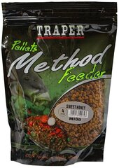 Прикормка TRAPER Method Feeder Pellets Sweet Honey 4мм 500г цена и информация | Прикормки | 220.lv