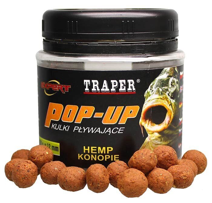 Ēsma Traper Peldošās Boilies Kaņepes, 12mm, 50g цена и информация | Ēsmas | 220.lv