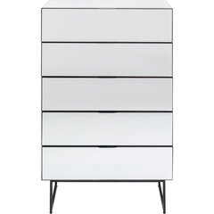 Kumode Soran 5 Drawers Melna 65x114cm cena un informācija | Kumodes | 220.lv