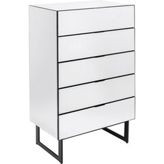 Kumode Soran 5 Drawers Melna 65x114cm cena un informācija | Kumodes | 220.lv