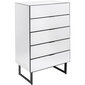 Kumode Soran 5 Drawers Melna 65x114cm цена и информация | Kumodes | 220.lv