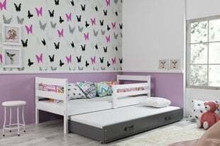 Bērnu gulta BMS11BP, 80x190 cm, balta/pelēka cena un informācija | Bērnu gultas | 220.lv