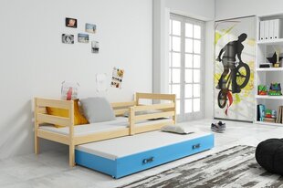 Детская кроватка без матраса BMS11PRZI, 80x190 см, светло коричневый/синий цена и информация | Детские кровати | 220.lv
