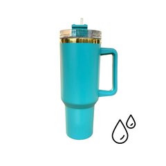 HydroCup termiskā krūze ar salmiņu XL, 1200ml, zila cena un informācija | Termosi, termokrūzes | 220.lv