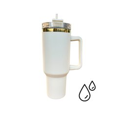 HydroCup termokrūze ar salmiņu XL, 1200ml, balta cena un informācija | Termosi, termokrūzes | 220.lv