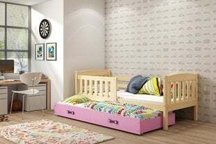 Bērnu gulta BMS13PRR, 80x190 cm, gaiši brūna/rozā cena un informācija | Bērnu gultas | 220.lv